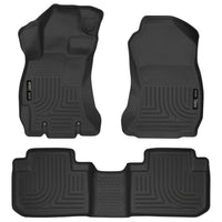 Husky Liners 99881 | Husky Liners Front & 2nd Seat Floor Liners, Fits 14-17 FORESTER FRONT/2ND SEAT LINERS WEATHERBEATER BLACK
