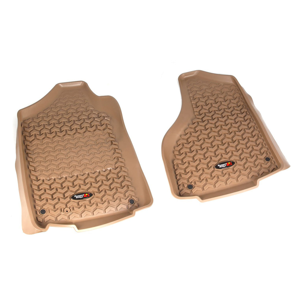 Rugged Ridge 83903.05 | Floor Liners, Front, Tan; 12-16 Dodge Ram 1500/2500/3500 Reg/Quad