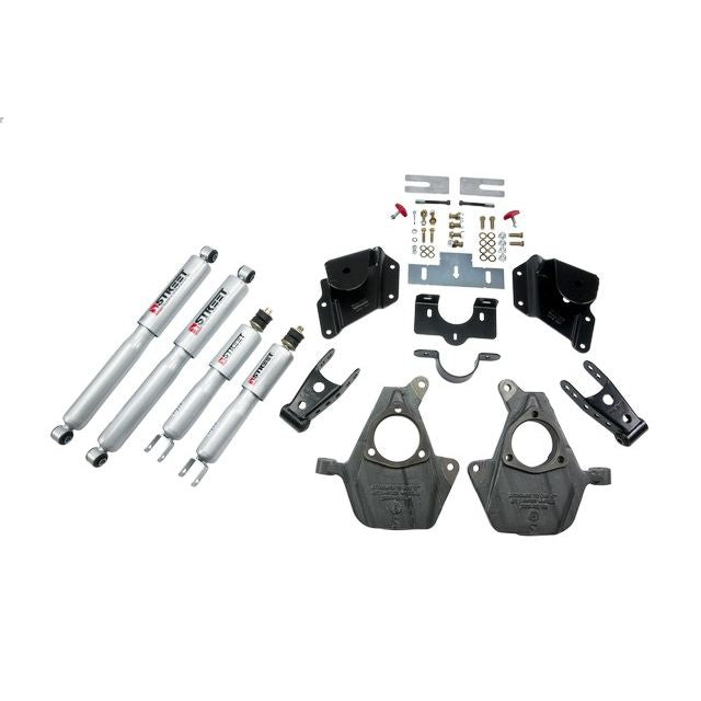 BELLTECH 947SP LOWERING KITS  Front And Rear Complete Kit W/ Street Performance Shocks 2005-2006 Chevrolet Silverado/Sierra (Ext Cab w/ Factory Front Torsion Bar) 2 in. F/3 in. R drop W/ Street Performance Shocks