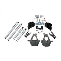 BELLTECH 947SP LOWERING KITS  Front And Rear Complete Kit W/ Street Performance Shocks 2005-2006 Chevrolet Silverado/Sierra (Ext Cab w/ Factory Front Torsion Bar) 2 in. F/3 in. R drop W/ Street Performance Shocks