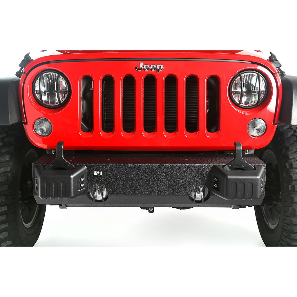 Rugged Ridge OMI-11540.28 | XHD Front Bumper Base, Tow Point Covers; 07-16 Jeep Wrangler JK