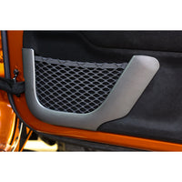 Rugged Ridge 11157.21 | Front Charcoal Door Net Trim; 11-16 Jeep Wrangler JK