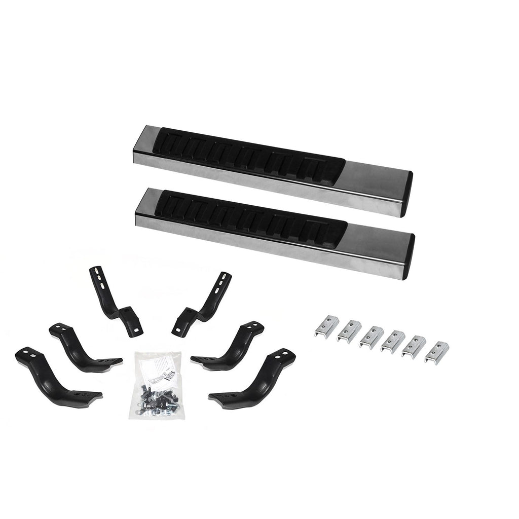 Go Rhino - 6862418052PS - 6in OE Xtreme II Stainless SideSteps Kit - 52in Long + Brackets