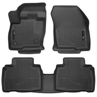 Husky Liners 98781 | Husky Liners Front & 2nd Seat Floor Liners, Fits 15-C EDGE FRONT & 2ND SEAT FLOOR LINERS WEATHERBEATER BLACK