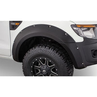Bushwacker 20089-02 Black Pocket/Rivet Style Smooth Finish Front Fender Flares for 2011-2018 Ford Ranger T6