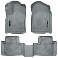 Husky Liners 99052 | Husky Liners Front & 2nd Seat Floor Liners, Fits 11-15 DURANGO/GRAND CHEROKEE WEATHERBEATER FRONT & 2ND SEAT FLOOR LINERS GREY