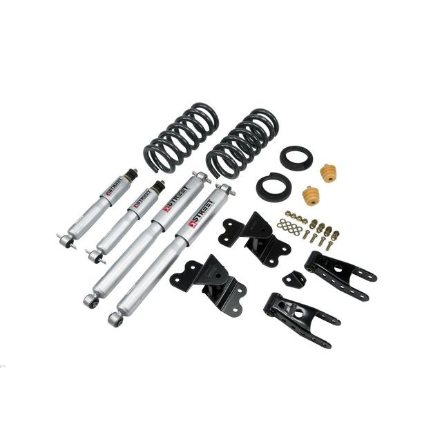 BELLTECH 686SP LOWERING KITS  Front And Rear Complete Kit W/ Street Performance Shocks 1988-1998 Chevrolet Silverado/Sierra C1500 (Std Cab ext 454 SS) 2 in. or 3 in. F/4 in. R drop W/ Street Performance Shocks