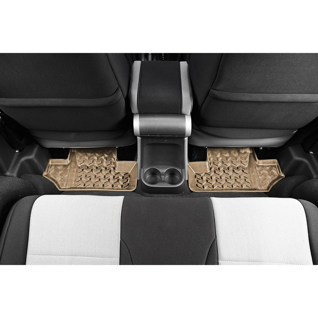Rugged Ridge 13950.02 | Floor Liners, Rear, Tan; 07-16 Jeep Wrangler JK