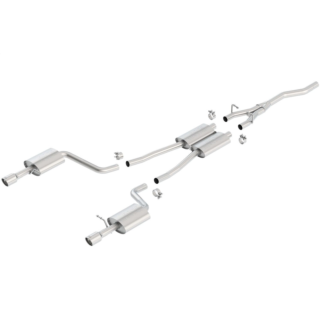 Borla 140100 | Borla S-Type Cat-Back  Exhaust System for 2002-2008 Audi B6 A4 Quattro/ B7 A4 Quattro/ Avant 1.8T/Avant 2.0T 4Cyl. Turbo Automatic and Manual, ; AWD; 4-Door.