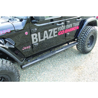 Go Rhino - 10473T - 1000 Series 4in Oval Side Steps Black Powdercoated 73in long