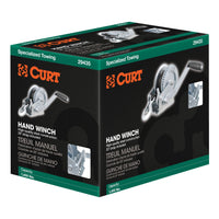 Hand Crank Winch with 20' Strap (1400 lbs 7-1/2" Handle)