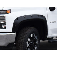 Bushwacker 40161-02 Black Pocket/Rivet Style Smooth Finish Front Fender Flares for 2020-2022 Chevrolet Silverado 2500/3500