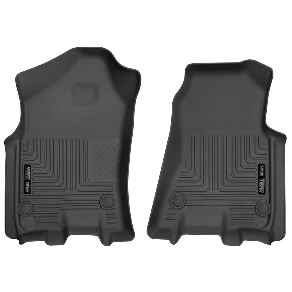Husky Liners 13741 | Husky Liners Front Floor Liners, Fits 19-C RAM 1500 CREW CAB/QUAD CAB BLACK FRONT ROW FRONT FLOOR LINERS