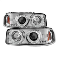 ( Spyder ) - Projector Headlights - LED Halo - LED ( Replaceable LEDs ) - Chrome - High 9005 (Not Included) - Low 9006 (Included)