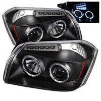 ( Spyder ) - Projector Headlights - LED Halo - LED ( Replaceable LEDs ) - Black - High H1 (Included) - Low 9006 (Not Included)