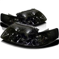 ( Spyder ) - Projector Headlights - LED Halo - Smoke - High H1 (Included) - Low H1 (Included)
