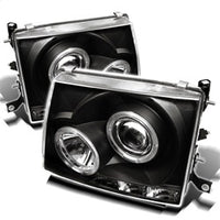 ( Spyder ) - Projector Headlights - LED Halo - LED ( Replaceable LEDs ) - Black - High H1 (Included) - Low H1 (Included)