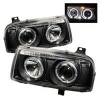 ( Spyder ) - Projector Headlights - LED Halo - Black - High H1 (Included) - Low H1 (Included)
