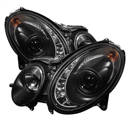 ( Spyder ) - Projector Headlights - Halogen Model Only ( Not Compatible With Xenon/HID Model ) - DRL- Black - High H7 (Included) - Low H7 (Included)