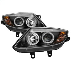 ( Spyder ) - Projector Headlights - Halogen Model Only ( Not Compatible With Xenon/HID Model ) - LED Halo - Black - High H1 (Included) - Low H7 (Not Included)