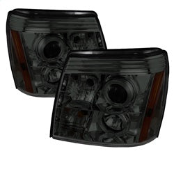 ( Spyder ) - Projector Headlights - Halogen Model Only ( Not Compatible With Xenon/HID Model ) - LED Halo - DRL - Smoke - High H1 (Included) - Low H7 (Included)