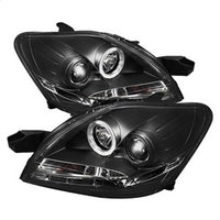 ( Spyder ) - Projector Headlights - LED Halo - DRL - Black - High H1 (Included) - Low H1 (Included)