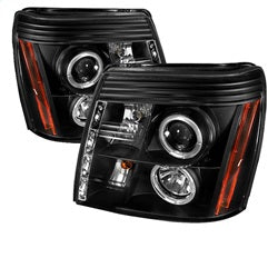 ( Spyder ) - Projector Headlights - Xenon/HID Model Only ( Not Compatible With Halogen Model ) - LED Halo - DRL - Black - High H1 (Included) - Low D1S (Not Included)