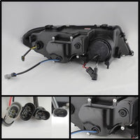 ( Spyder ) - Projector Headlight - Halogen Model Only ( Not Compatible With Xenon/HID Model ) - LED Halo - Smoke - High H1 (Included) - Low H7 (Included)