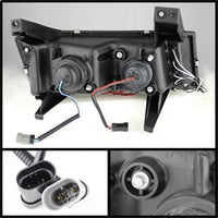 ( Spyder ) - Projector Headlights - Halogen Model Only ( Not Compatible With Xenon/HID Model ) - LED Halo - Chrome - High 9005 (Not Included) - Low H1 (Included)