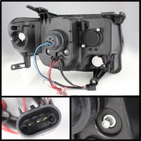 ( Spyder ) - Projector Headlights - Halogen Model Only ( Not Compatible With Xenon/HID Model ) - DRL - Black - High H1 (Included) - Low H1 (Included)