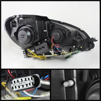 ( Spyder ) - Projector Headlights - Halogen Model Only ( Not Compatible With Xenon/HID Model ) - DRL - Black - High H1 (Included) - Low H7 (Included)