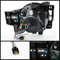 ( Spyder ) - Projector Headlights - Halogen Model Only ( Not Compatible With Xenon/HID Model ) - 3D DRL LED - Black