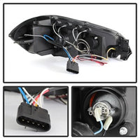 ( Spyder ) - Projector Headlights - LED Halo - LED ( Replaceable LEDs ) - Black Smoke - High H1 (Included) - Low H1 (Included)