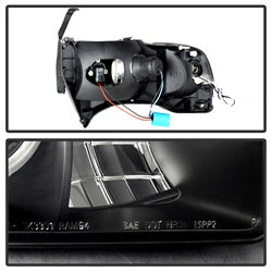 ( Spyder ) - Ram Sport - Projector Headlights - LED Halo - LED ( Replaceable LEDs ) - Black Smoke - High 9005 (Included) - Low H1 (Included)