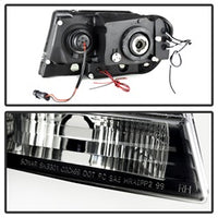 ( Spyder ) - Projector Headlights - LED Halo - LED ( Replaceable LEDs ) - Black Smoke - High 9005 (Not Included) - Low 9006 (Not Included)
