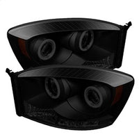 ( Spyder ) - Projector Headlights - CCFL Halo - LED ( Replaceable LEDs ) - Black Smoke - High H1 (Included) - Low H1 (Included)
