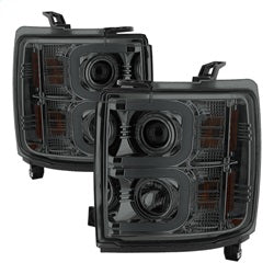 ( Spyder ) - Projector Headlights - Light Bar DRL - Smoke