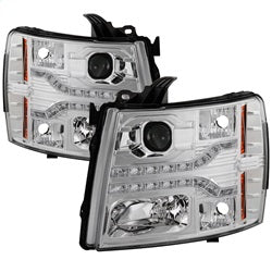 ( Spyder ) - Version 2 Projector Headlights - LED DRL - Chrome