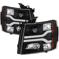 ( Spyder ) - Version 3 Projector Headlights - LED DRL - Black