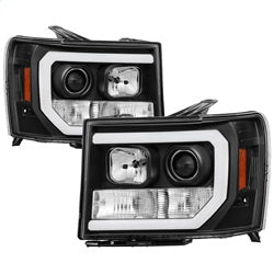 ( Spyder) - Version 2 Projector Headlights - Light Bar DRL LED - Black