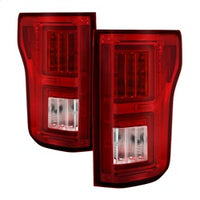 ( Spyder ) - Light Bar LED Tail Lights - Red Clear