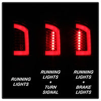 ( Spyder ) - Version 3 Light Bar LED Tail Light - Red Clear