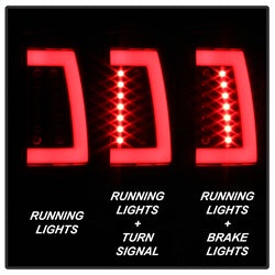 ( Spyder ) - Version 2 Light Bar LED Tail Lights - Black