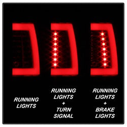 ( Spyder ) - Version 2 Light Bar LED Tail Lights - Black Smoke