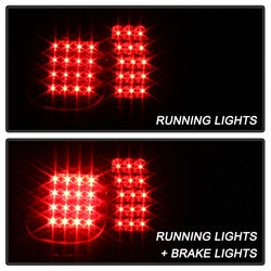 ( Spyder ) - 4pcs LED Tail Lights with Trunk Pcs - Black