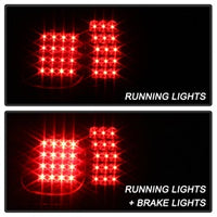 ( Spyder ) - 4pcs LED Tail Lights with Trunk Pcs - Black