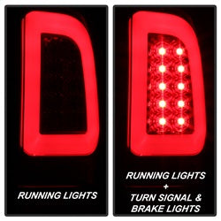 ( Spyder ) - Version 3 Light Bar LED Tail Lights - Red Clear