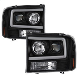 ( Spyder ) - 1PC Light Bar Projector Headlights - Black