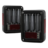 ( Spyder ) - Version 2 Light Bar Sequential Turn Signal LED Tail Lights - Black Smoke