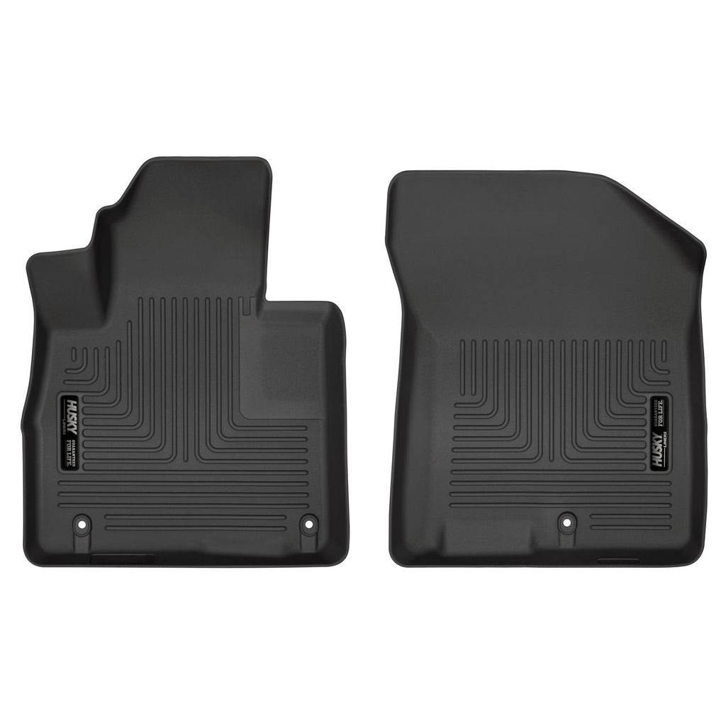 Husky Liners 13871 | Husky Liners Front Floor Liners, Fits 19-C SANTA FE BLACK FRONT FLOOR LINERS
